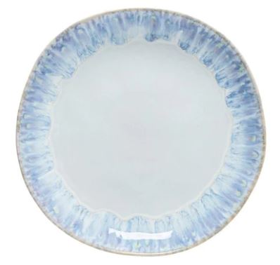 Blue Organic Shape Ceramic Dinner Plate